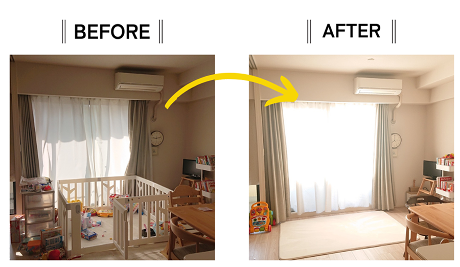 お部屋のビフォーアフター写真
